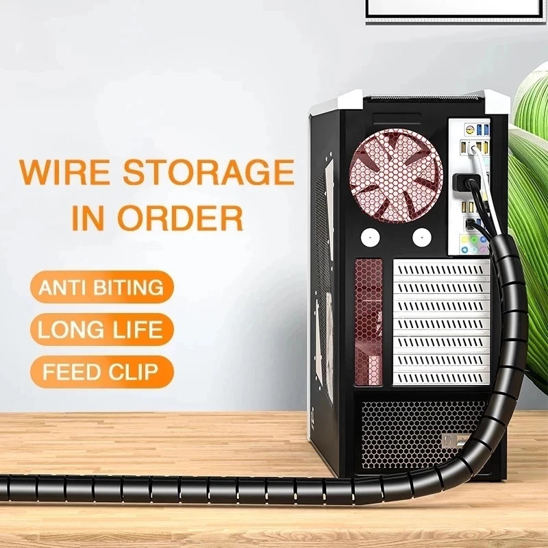 Spiral Cable Management Sleeve (1m & 2m)
