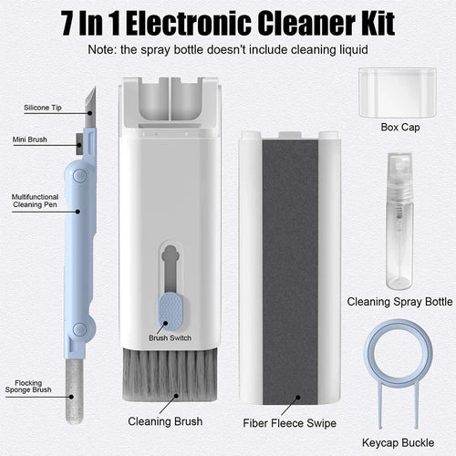7-in-1 Precision Cleaning Kit for Keyboards & Earbuds