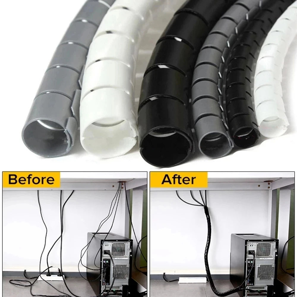 Spiral Cable Management Sleeve (1m & 2m)
